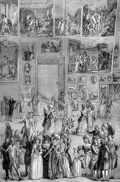 Exposición de pintura, el Louvre, París, 1737 de Unbekannt