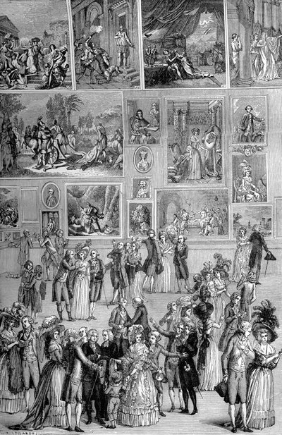 Exposición de pintura, el Louvre, París, 1737 1882-1884 de Unbekannt
