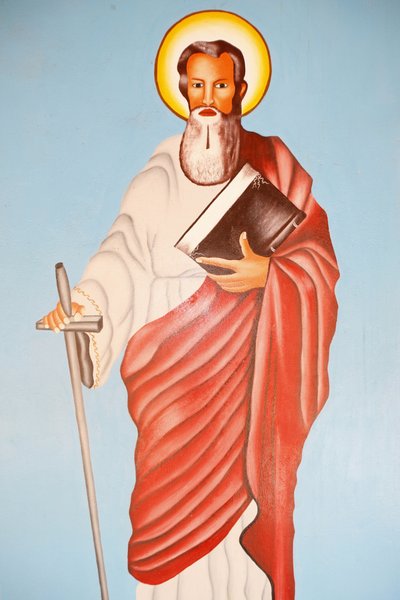 Pintura en la catedral de Kpalime: San Pablo, Lomé, Togo de Unbekannt