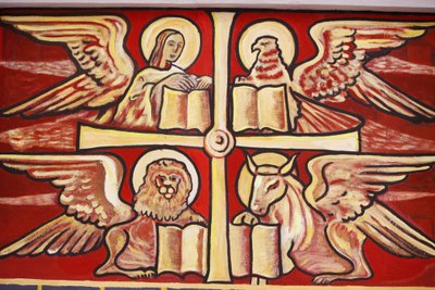 Pintura en la catedral de Lomé: evangelistas, Lomé, Togo de Unbekannt