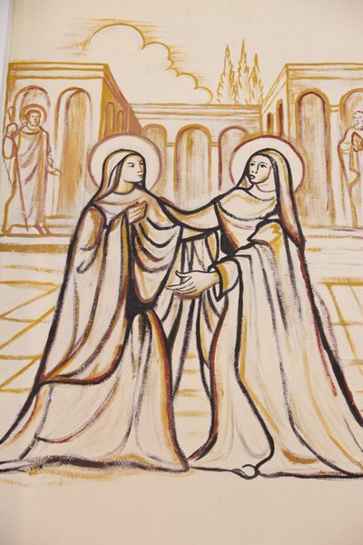 Pintura en la catedral de Lomé: la Visitación, Lomé, Togo de Unbekannt