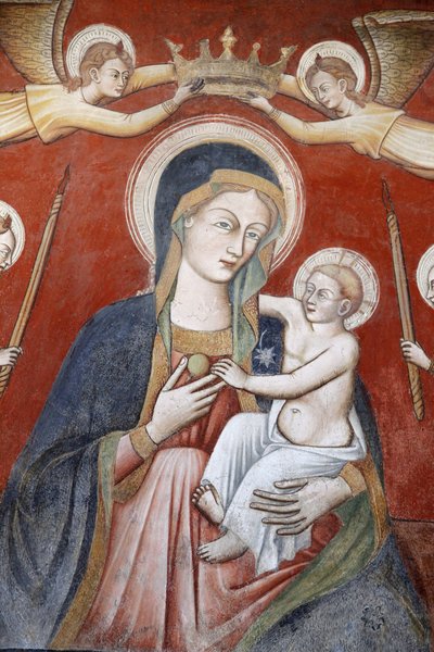 Ángeles coronando a María sosteniendo a Jesús, Galatina, Italia de Unbekannt