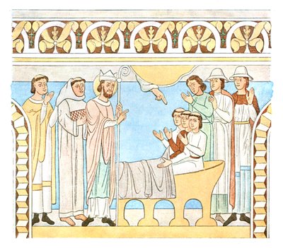 Pintura en la nave de la Iglesia de Aal, Dinamarca, 1928 de Unbekannt