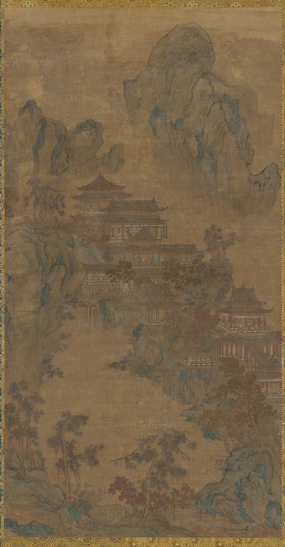 Palacio en las montañas, dinastía Ming, siglos XVI-XVII de Unbekannt