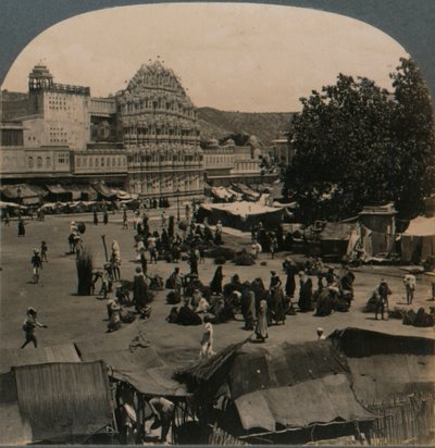 Palacio de los Vientos desde el Templo de Shiva, Jeypore, India, 1902 de Unbekannt