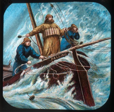 Bote de rescate: Lanzando la cuerda de vida, c1900 de Unbekannt
