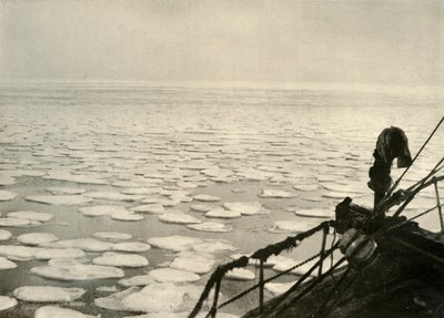 Hielo en la forma de panqueques en el Mar de Ross de Unbekannt