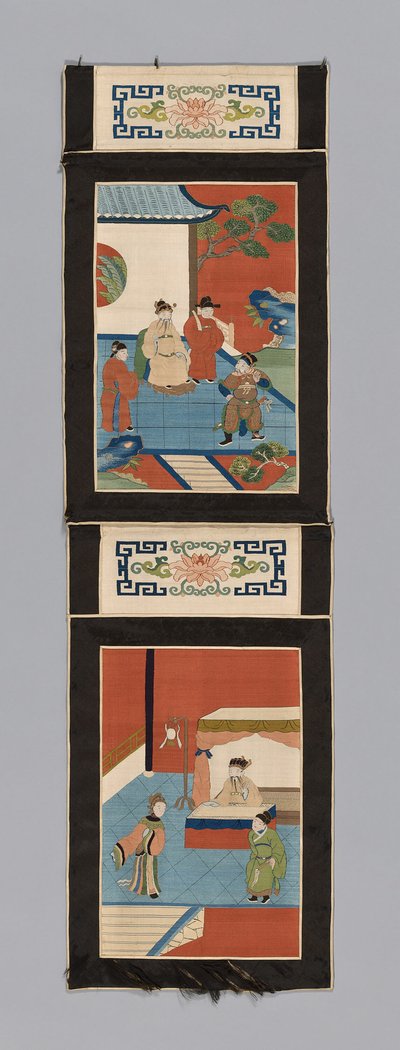 Panel para una pantalla, China, dinastía Qing 1644-1911, 1875-1900 de Unbekannt
