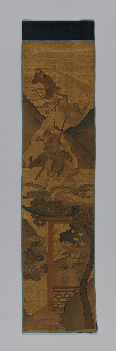 Panel de tela de mobiliario, China, dinastía Qing 1644-1911, 1800-1900 de Unbekannt