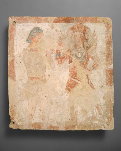 Panel con el dios Pharro y adorador, ca. siglo III d.C. de Unbekannt