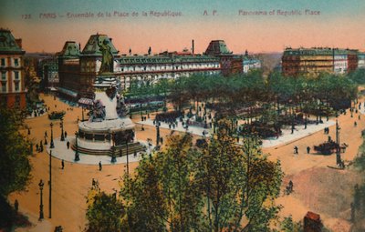 Panorama de la Plaza de la República, París, c1920 de Unbekannt