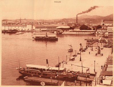 Panorama de los muelles en Toulon de Unbekannt