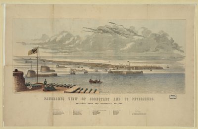 Vista panorámica de Kronstadt y San Petersburgo de Unbekannt