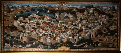 Vista panorámica de Palestina con la Ciudad de Jerusalén, 1833 de Unbekannt