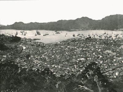 Vista panorámica de la ciudad, Nagasaki, Japón, 1895 de Unbekannt