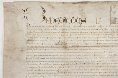 Bula Papal confirmando la carta del Obispo Henry Wardlaw, recto de Unbekannt