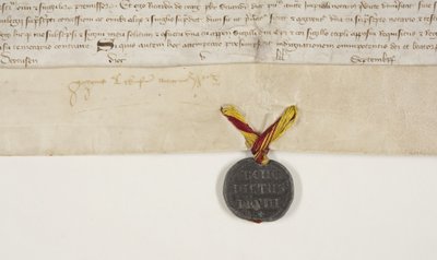 Bula Papal confirmando la carta del Obispo Henry Wardlaw, recto de Unbekannt