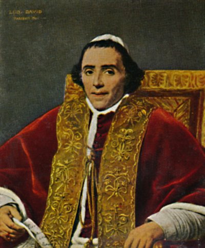 Papa Pío VII. 1740-1823. - Pintura de David, 1934 de Unbekannt