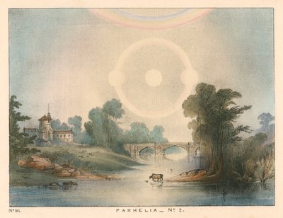 Parhelia soles falsos combinados con un halo y arco iris, 1721 1845 de Unbekannt
