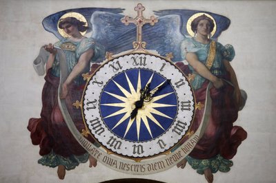 París, Francia Reloj de la iglesia de Saint Germain l