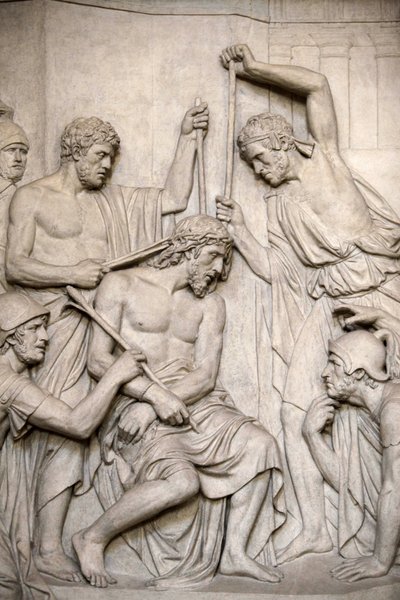 París, Francia Escultura en la iglesia de Saint Roch: Jesús torturado, París, Francia de Unbekannt