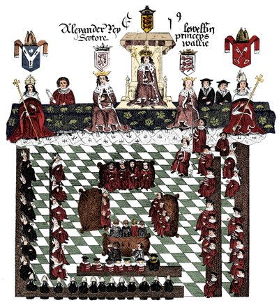 Parlamento de Eduardo I, siglo XIII, c. 1905 de Unbekannt