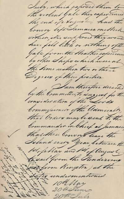 Parte de la carta fechada el 31 de diciembre de 1806 de Lloyds al Almirantazgo, 1928 de Unbekannt