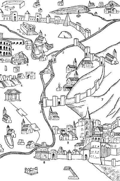 Parte de Roma. De un plano dibujado c.1475, 1935 de Unbekannt