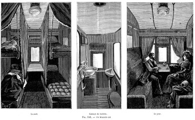 Parte de un coche cama de ferrocarril francés, 1890 de Unbekannt