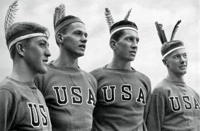 Parte del equipo estadounidense ganador de la medalla de oro en remo, Juegos Olímpicos de Berlín, 1936 de Unbekannt
