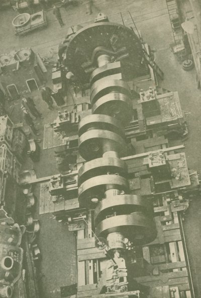 Parte del cigüeñal del M.V. Britannic White Star, 27,000 toneladas, c1930 de Unbekannt