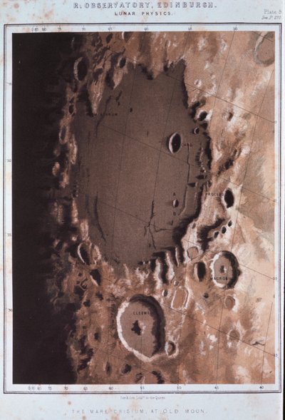 Parte de la superficie lunar, 1857 de Unbekannt