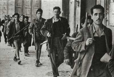 Partisanos en Cesena, Emilia Romaña, Italia, octubre de 1944 de Unbekannt
