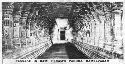 Pasaje en la Pagoda Rami Perams, Ramesvaram, Tamil Nadu, India, c1925 de Unbekannt