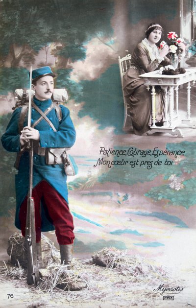 Paciencia, coraje, esperanza mi corazón está cerca de ti, 1914-1918 de Unbekannt