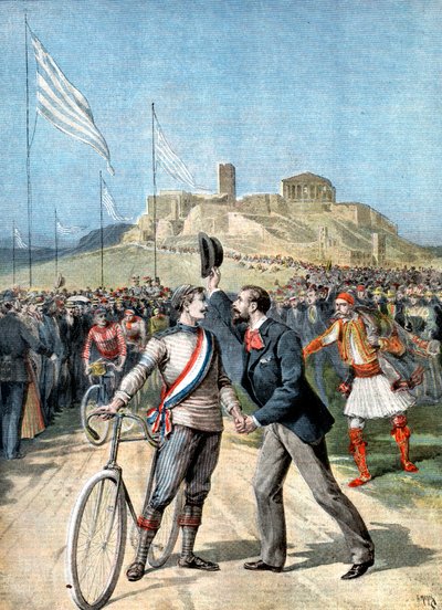 Paul Masson, ganador de un evento de ciclismo en los Juegos Olímpicos, Atenas, 1896 de Unbekannt