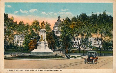 Monumento a la Paz y Capitolio de los EE.UU., Washington, DC, c1910 de Unbekannt