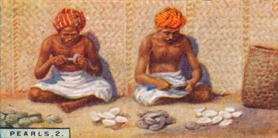 Perlas, 2. - Abriendo las Ostras, Ceilán, 1928 de Unbekannt
