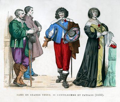 Campesinos, un caballero y una dama, 1635 1882-1884 de Unbekannt