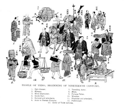 Gente de Edo, Japón de Unbekannt