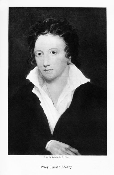 Percy Bysshe Shelley, poeta romántico inglés de Unbekannt