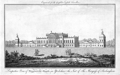 Vista en perspectiva de Wentworth-House en Yorkshire, la residencia del Marqués de Rockingham de Unbekannt