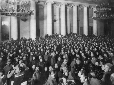 Soviet de Petrogrado de Diputados de Obreros y Soldados, Palacio Táuride, Rusia, 1917 de Unbekannt