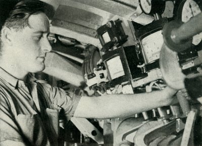 Suboficial de un submarino británico, Segunda Guerra Mundial, 1945 de Unbekannt