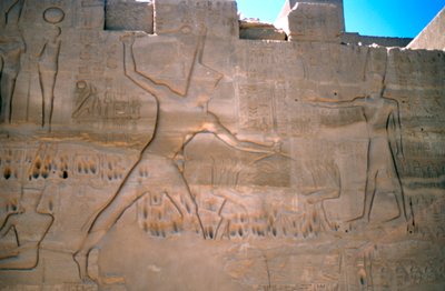 Faraón Seti, captura de esclavos, Luxor, Egipto de Unbekannt