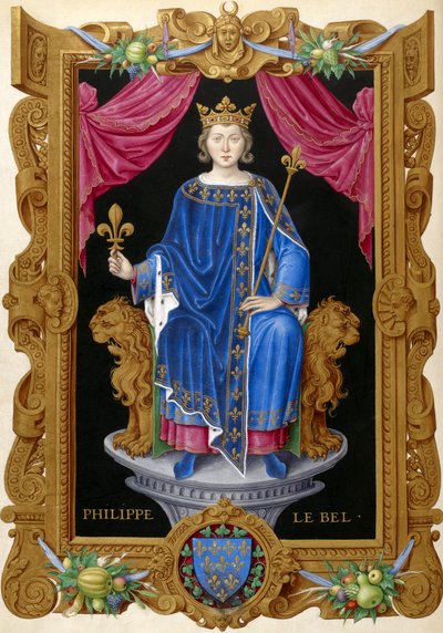Felipe IV el Hermoso, del Recueil des rois de France, por Jean Du Tillet (siglo XVI) de Unbekannt
