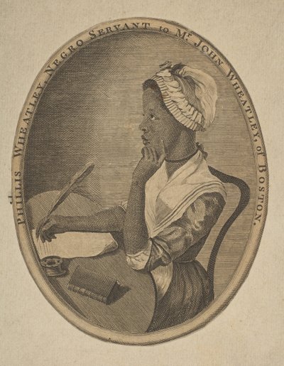 Phillis Wheatley, sirvienta negra del Sr. John Wheatley de Boston, ca. 1773 de Unbekannt