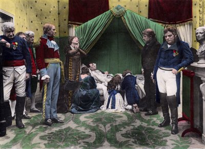 Representación fotográfica de la muerte de Napoleón en Santa Helena de Unbekannt