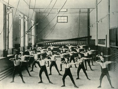Ejercicios físicos en la Institución Real para Sordos y Mudos, Friar Gate, Derby, 1902 de Unbekannt