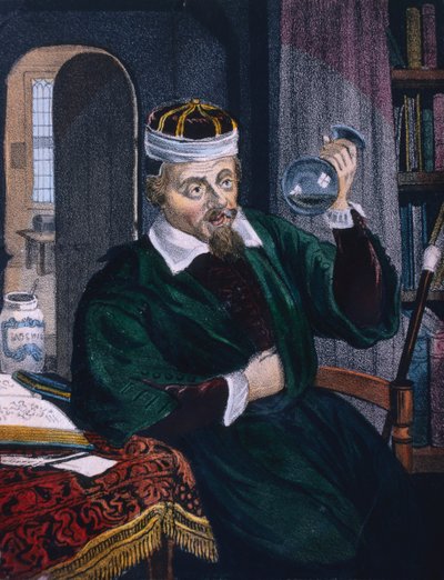 Médico examinando una muestra de orina de un paciente, c.1600 siglo XIX de Unbekannt